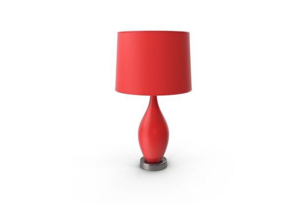 lâmpada de mesa 3d design vermelho