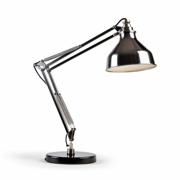 Lâmpada de mesa de metal escuro elegante com estilo de iluminação de estúdio