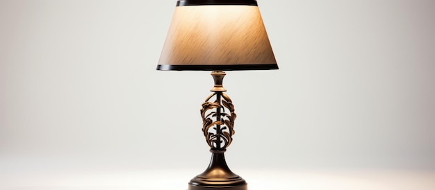 Foto lâmpada de mesa em fundo branco