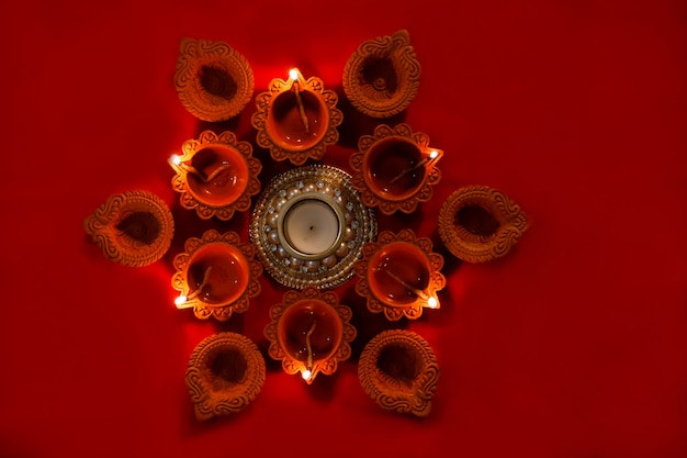 Lâmpada de óleo de diwali