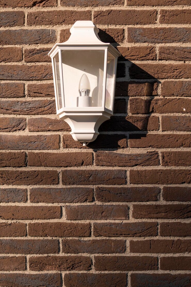 Foto lâmpada de rua luz de parede lâmpada de metal estilizado fonte de luz para iluminação de rua