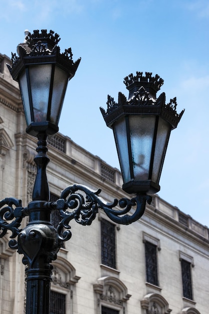 Lâmpada de rua na cidade