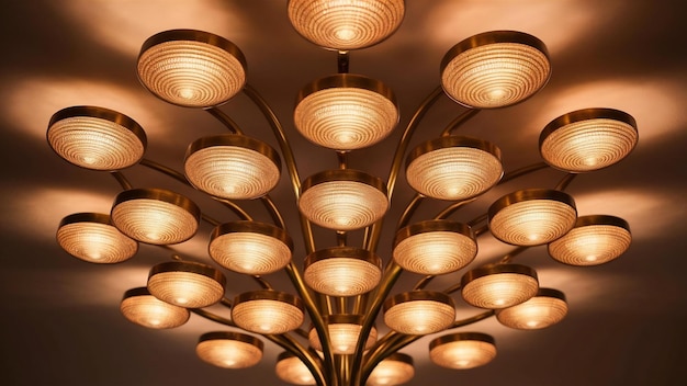 Lâmpada de teto de luzes retro vintage para interiores