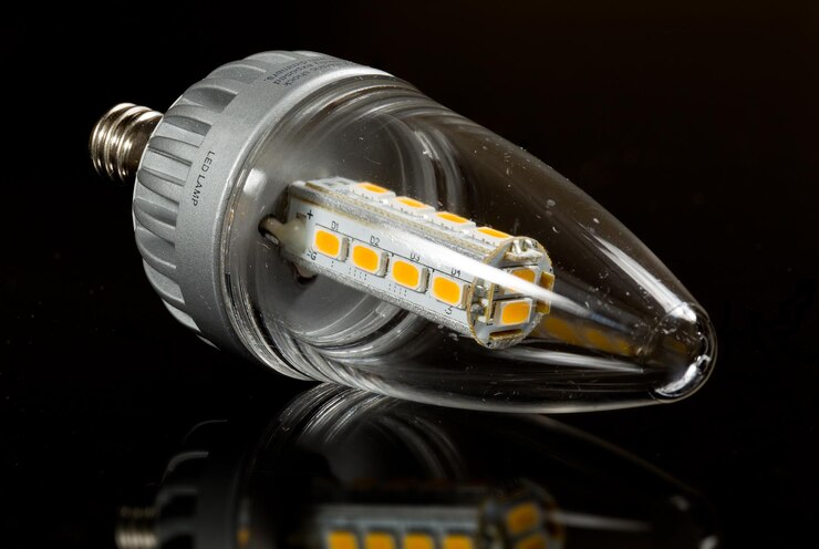 Foto lâmpada de vela led moderna