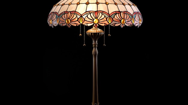 lâmpada decorativa vintage com fundo preto
