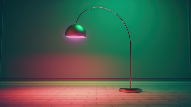 Foto lâmpada moderna lâmpada de mesa vermelha design de fundo moderno lâmpada de fundo
