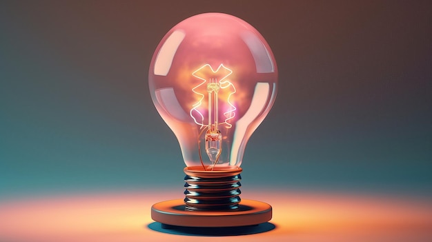 lâmpada no fundo da parede ideia criativa conceito de ideia e inovação