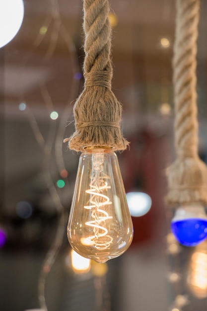 Foto lâmpadas de estilo antigo decorativo edison