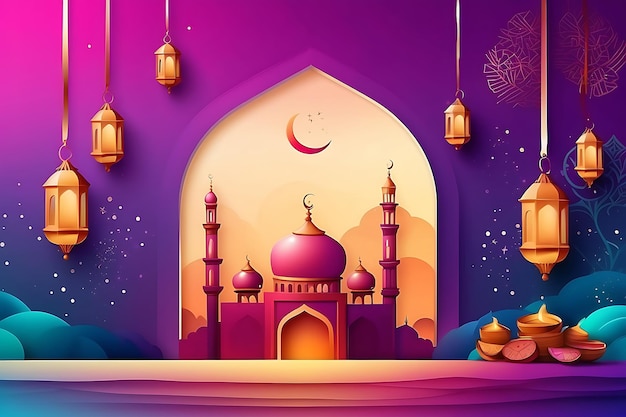 Lâmpadas decorativas árabes de Ramadan Kareem