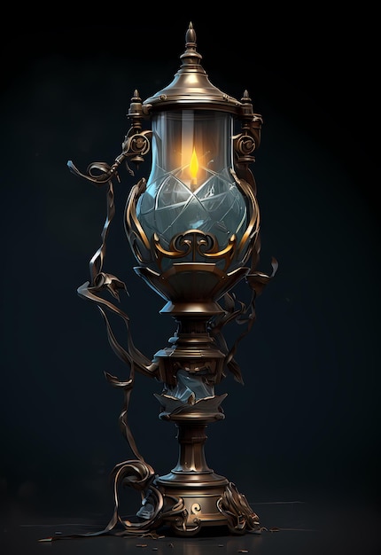 lámpara de aceite de época vieja linterna retro luz fuego antiguo equipo de llama vidrio antiguo fue
