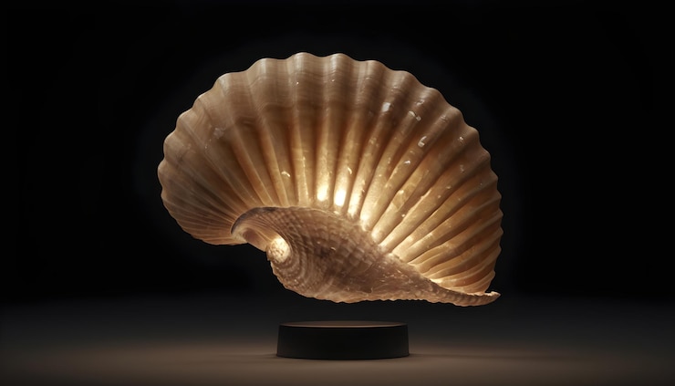 Foto lámpara de conchas generada por ia