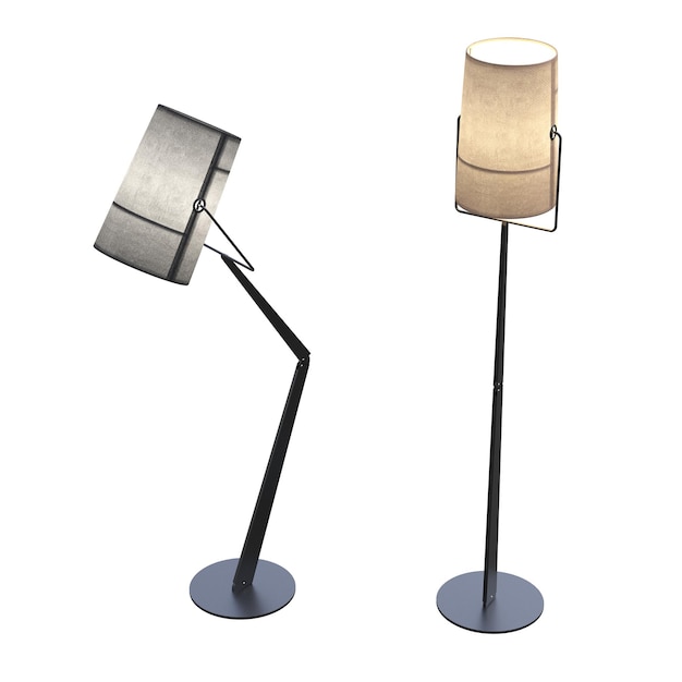 lámpara de mesa aislada en fondo blanco lámpara de habitación ilustración 3D cg render