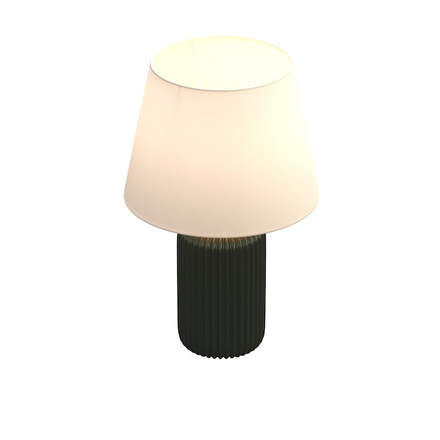Foto lámpara de mesa aislada en fondo blanco lámpara de habitación ilustración 3d cg render