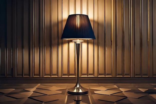 Foto una lámpara de mesa con una estrella en la parte superior