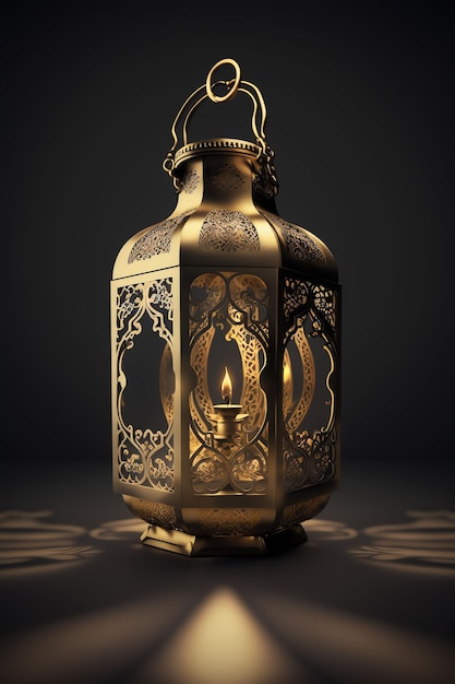 Una lámpara con la palabra ramadán