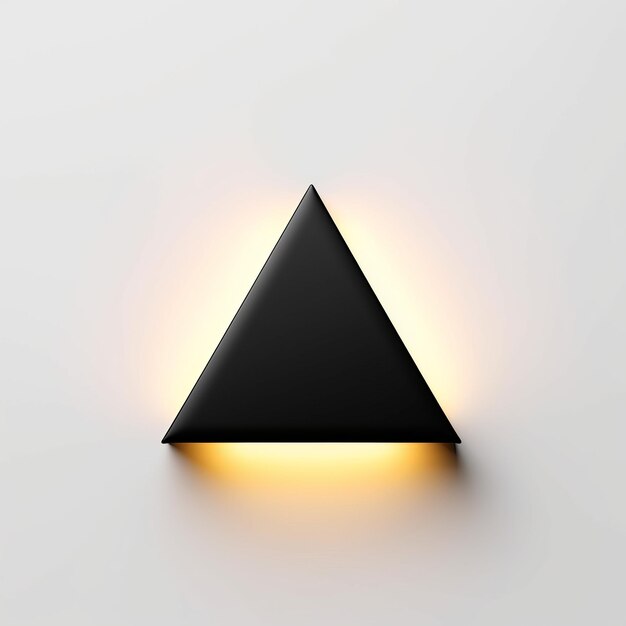 Lámpara de pared triangular de diseño renderizado en 3D minimalista