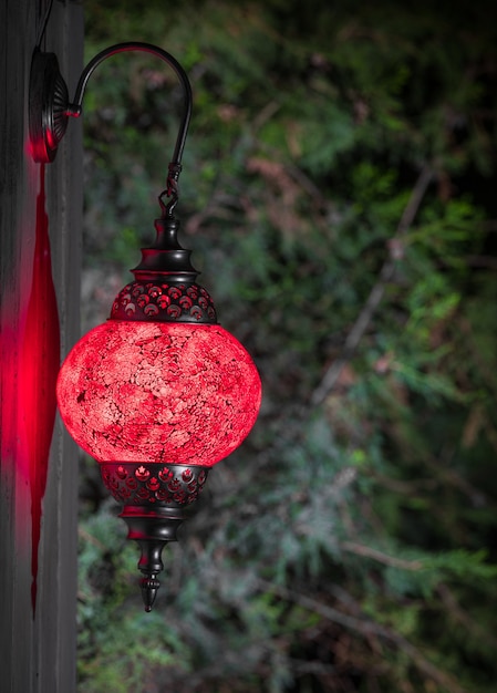 Foto lámpara de ramadán farol árabe