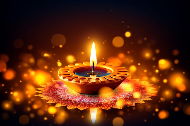 lámparas diwali diya