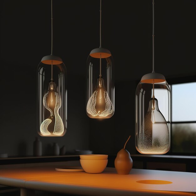 Foto lámparas de iluminación modernas de diseño