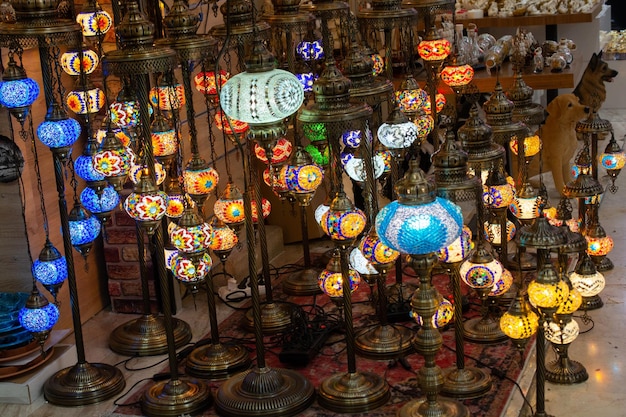 Lámparas otomanas de mosaico del Gran Bazar