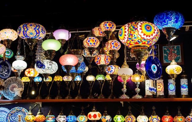 Lámparas otomanas de mosaico del Gran Bazar