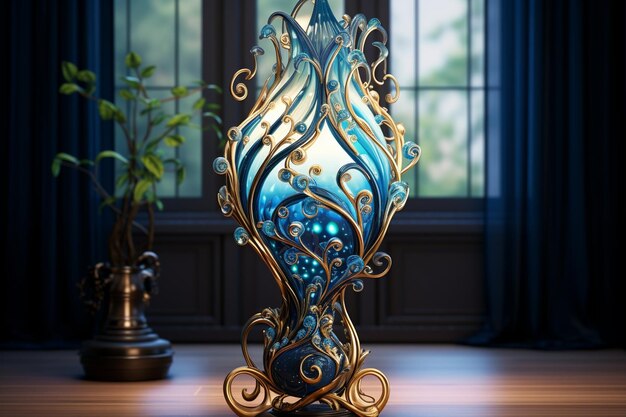 Lampe mit fantasievollem futuristischem Design
