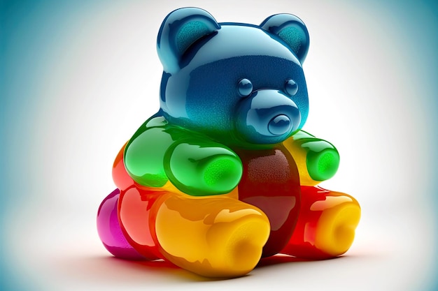 Foto lanche doce para crianças ursinhos de goma multicoloridos