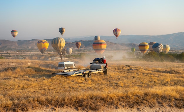 Landende Ballons in Kappadokien