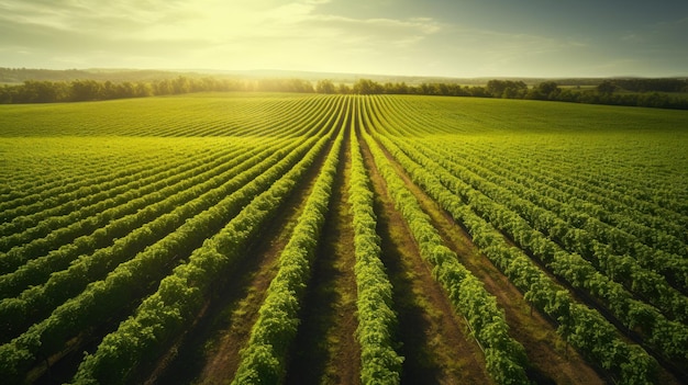 Foto landliche eleganz luftlandschaft des weinbergs