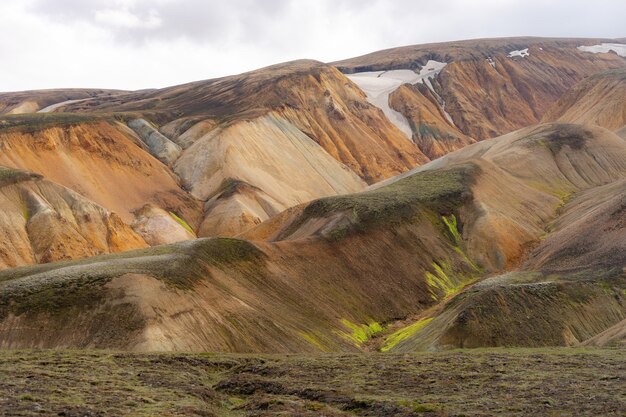 Landmannalaugar coloridas montañas en la ruta de senderismo Laugavegur Islandia