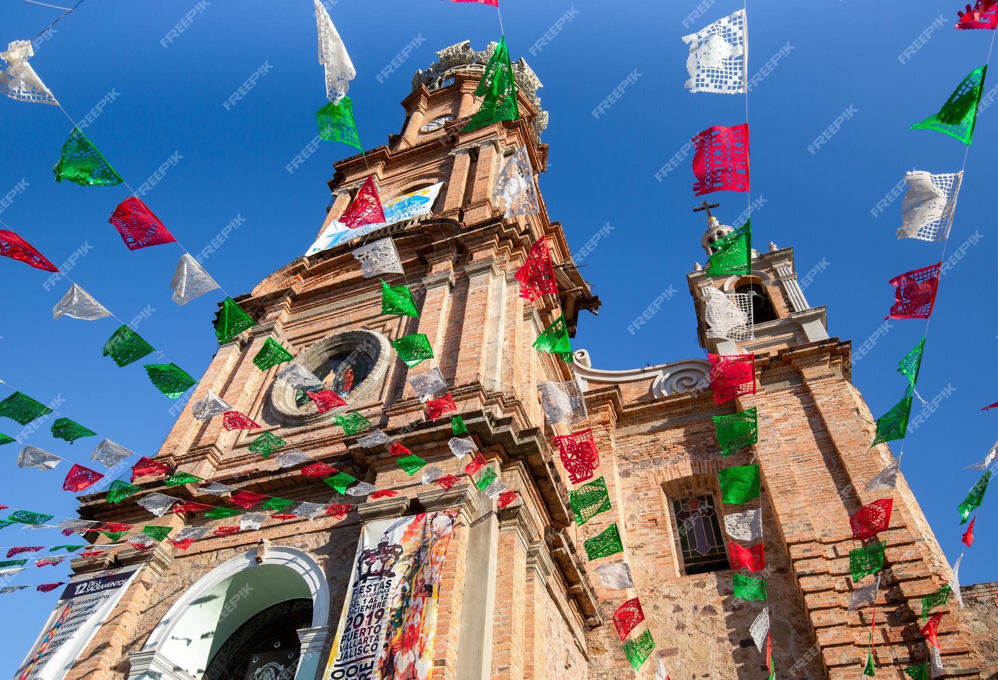 Landmark puerto vallarta iglesia parroquia de nuestra señora de guadalupe  en méxico | Foto Premium