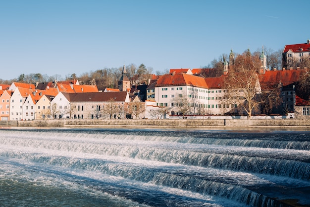 Landsberg am Lech en invierno, en Baviera, Alemania