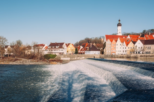 Landsberg am Lech en invierno, en Baviera, Alemania