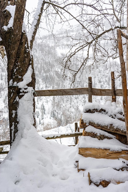 Landschaft am kalten Wintermorgen Lage Ort Giresun Hochland Schwarzes Meer Türkei