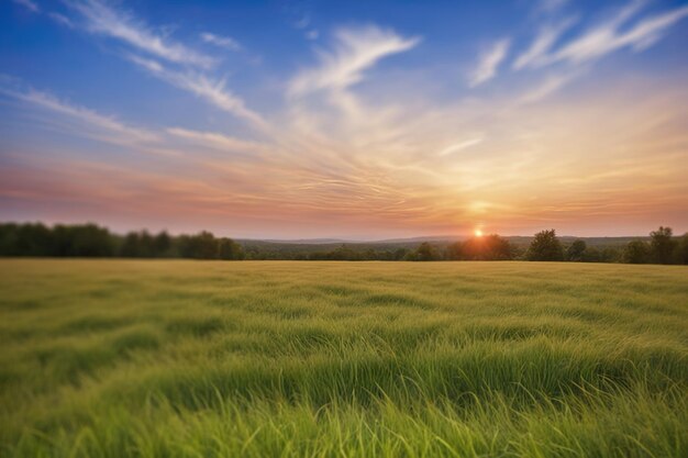 Landschaft beim Sonnenuntergang