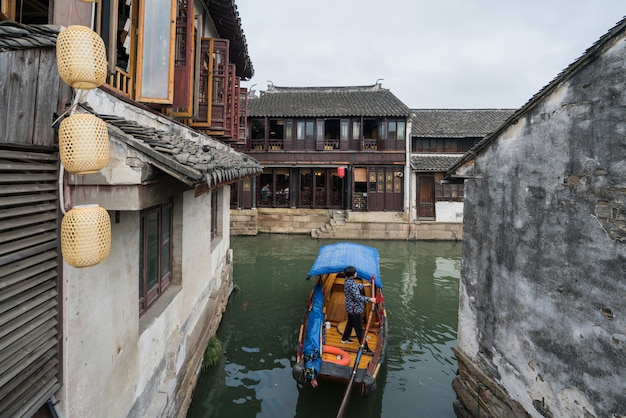 Landschaft der antiken Stadt Zhouzhuang, Suzhou, China