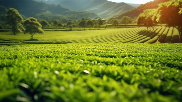 Landschaft der grünen Teeplantagen