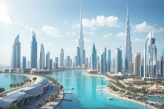 Landschaft der Stadt Dubai