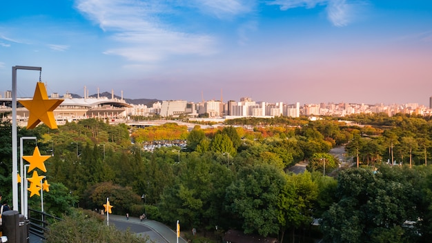 Landschaft der Stadt Seoul