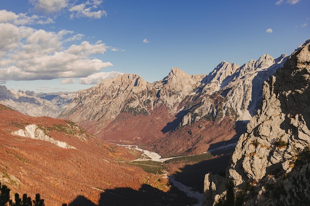 Landschaft der Valbona Pass Wanderwege in Albanien