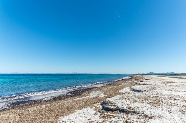 Landschaft des Strandes von Le Saline