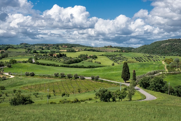 Landschaft des Val dOrcia Toskana