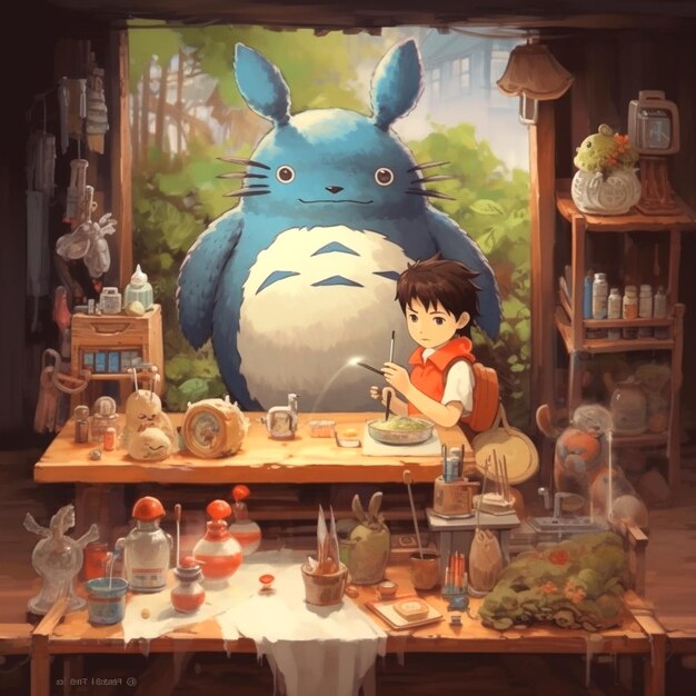 Landschaft im Ghibli Studio-Stil