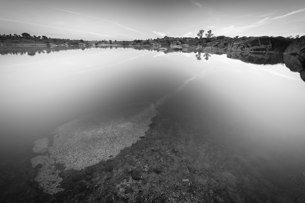 Landschaft im Naturgebiet von Los Barruecos. Extremadura. Spanien.