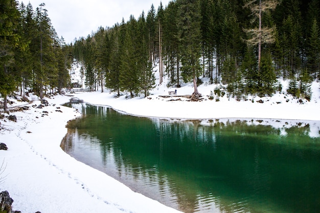 Landschaft in den europäischen Alpenbergen im Winter