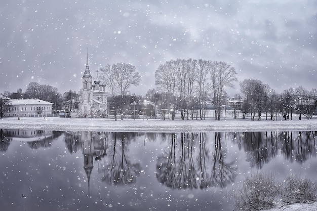 Landschaft Kloster Winter Vologda Ferapontovo Kirillov, Russian North