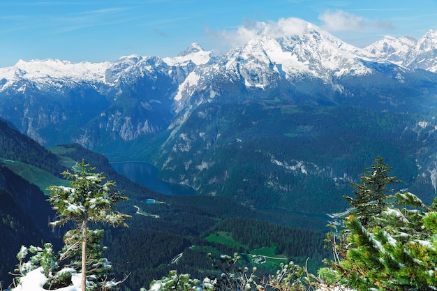 Landschaft mit Bergen Eagle's Nest Teehaus Hitler in Bayern