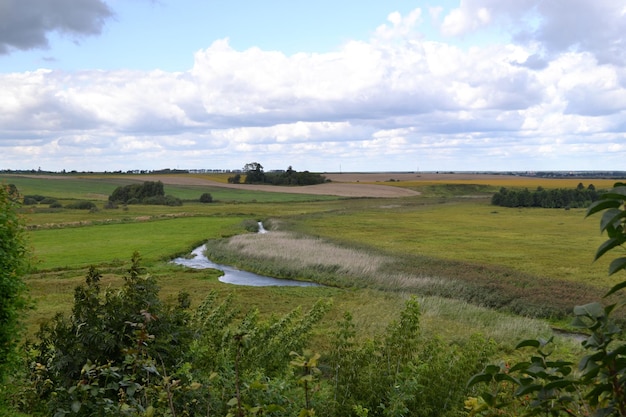 Landschaft mit einem Fluss Schöne Landschaft Landschaft der Ukraine