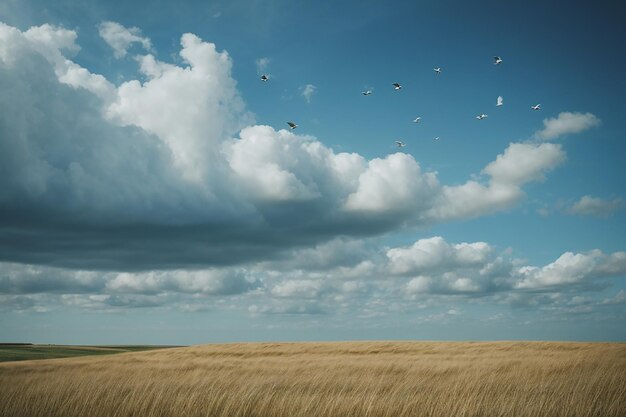 Landschaft mit von Wäldern bedeckten Hügeln unter dem Sonnenlicht und einem bewölkten Himmel am Tag