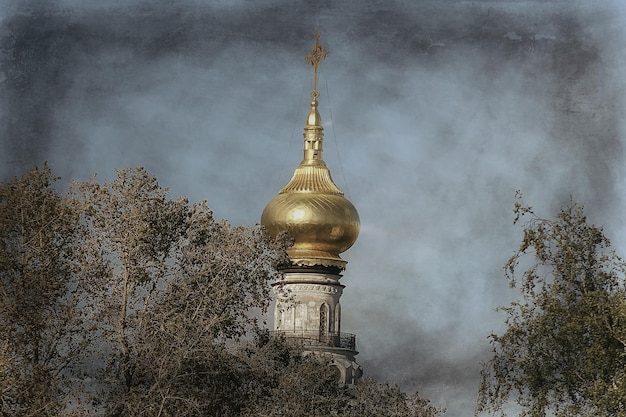 Landschaft orthodoxe Kirche von Vologda, historisches Zentrum des Tourismus in Russland, christliche Kirchenlandschaft